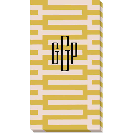 Yellow Zipper Caspari Guest Towels